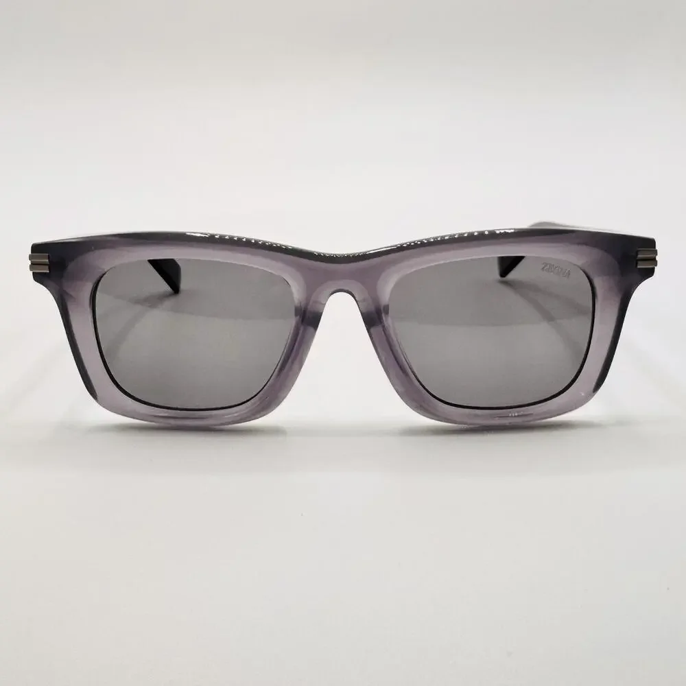Ermenegildo Zegna Sunglasses EZ0270 20D Shiny Gray Frame Smoke POLARIZED Lens